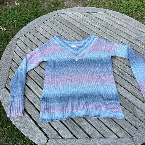 Sweater Blue Pink Cotton Candy Ombre Striped Knit size‎ small a new approach Ana - Picture 3 of 9